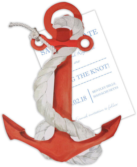 Anchors Aweigh Die-cut Invitations